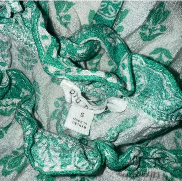 Green And White Floral Dress Size S - Picture 7 of 7